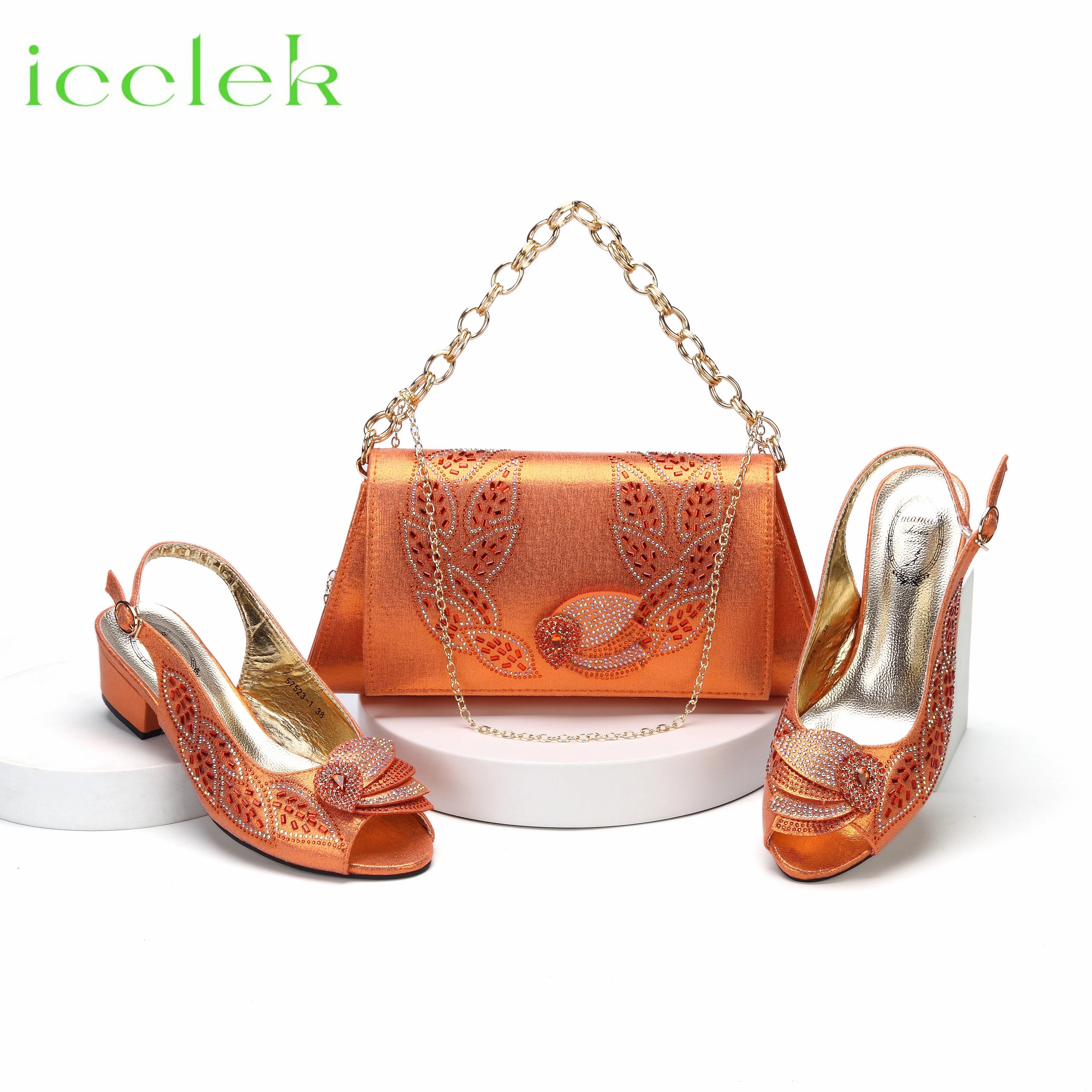 2023 Hot Selling Royal Blue Peep Toe Ladies Sandals Shoes Matching Bag Set For Nigeran Women Wedding Party Pump