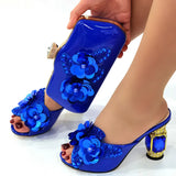 Classic Green Color Pointed Wine Glass Heel Design Ladies Shoes Dual-Use Ladies Bags Wedding Party Shoes Bag