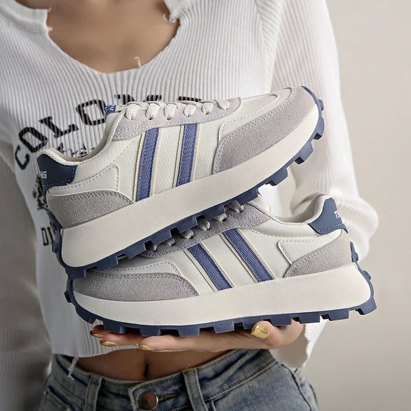 Women Sneakers Autumn Brand Luxury Vulcanize Shoes 2024 Spring Casual Footwear Zapatillas Mujer Lace-up Light Flat Shoes