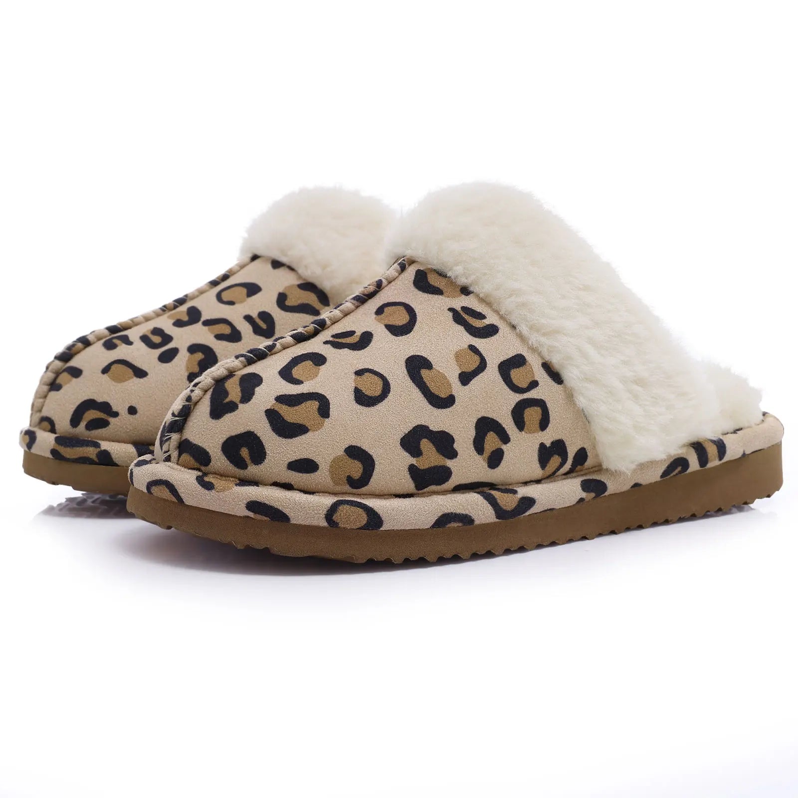 Litfun Winter Fur Women Slippers Fashion Fluffy Fur Slippers Furry Fuzzy House Slippers Indoor Warm Bedroom Comfy Plush Slippers