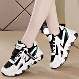 Zapatillas Mujer Sneakers Trendy Mesh Platform Sneakers Leather Shoes Breathable Socofy Casual Sports Shoes Women Flats2024
