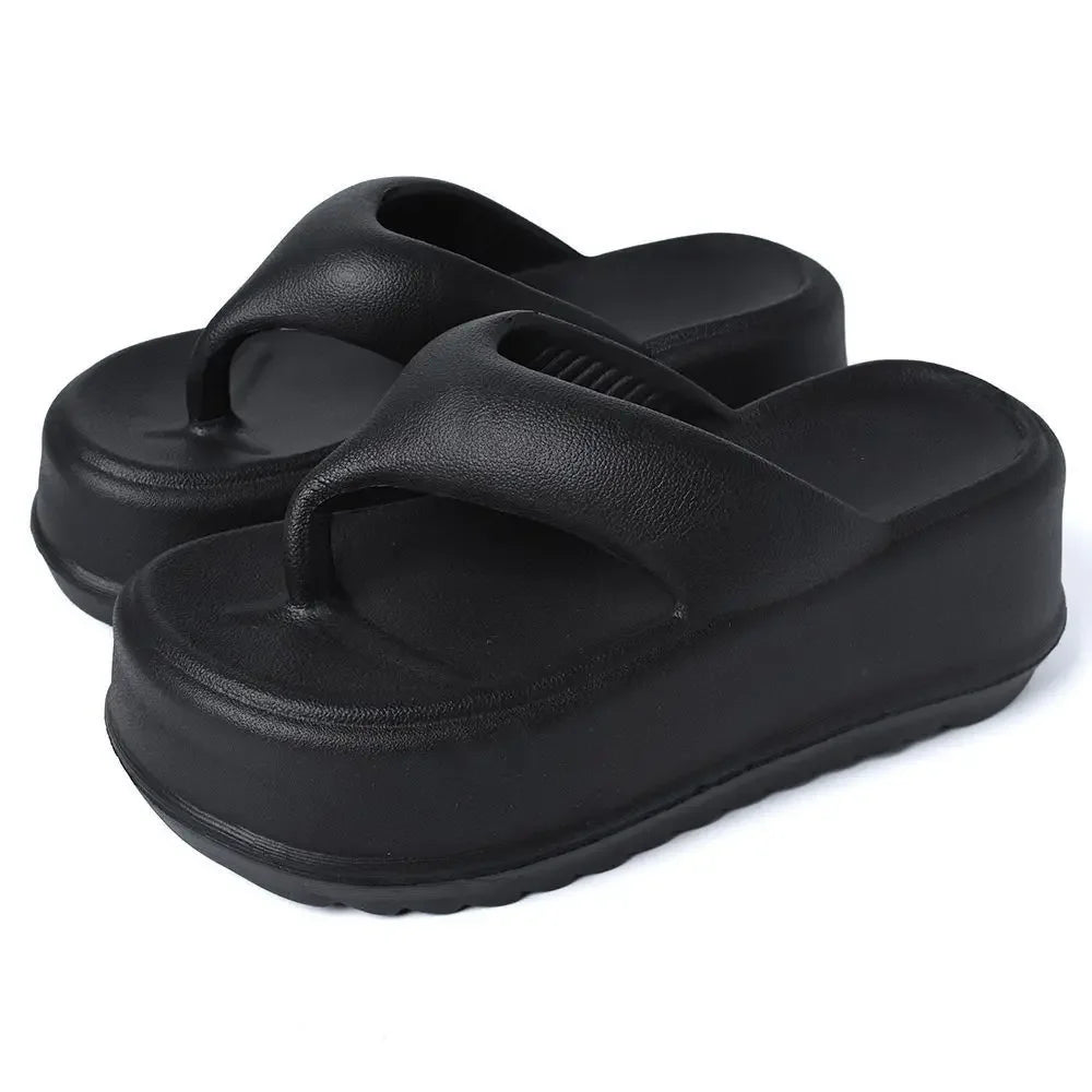 Women's Flip Flops Summer 2023 New In Platform Slippers EVA Casual Beach Slides Woman Comfort Female Flipflop Heeled Sandals