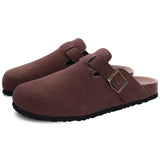Litfun Sabots classiques en liège pour femmes et hommes Mules à semelle intérieure en liège pour hommes Chaussons de plage confortables Chaussures à enfiler Sandales de soirée