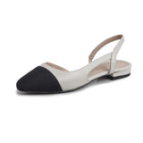 Big Size 45 Women Slingbacks Shoes High Heels Thick High Heel Leather Mixed Colors Pumps Ladies