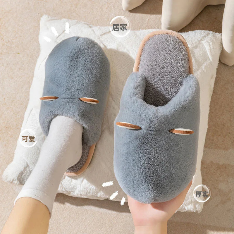 Chaussons en coton pour femmes automne et hiver intérieur maison antidérapant et isolation en peluche chaussons en coton pour hommes pour usage extérieur
