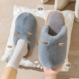 Chaussons en coton pour femmes automne et hiver intérieur maison antidérapant et isolation en peluche chaussons en coton pour hommes pour usage extérieur