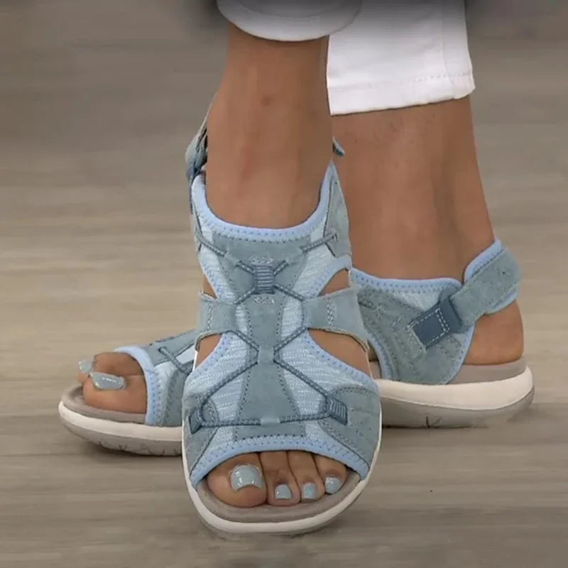 Customizable 2024 New UZZDSS Women Sandals Fashion Pure Color Casual Ladies Comfy Low Cut Round Toe Flat Beach Summer Shoes