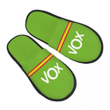 Custom Spanish National Emblem Vox Memory Foam Slippers Women Cozy Warm Spain Flag House Slippers