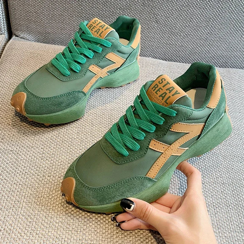 New Waffle Small Waist Forrest Gump Shoes Women Sneakers Breathable Mesh Fitness Running Casual Sports Shoes Vulcanized Sneakers