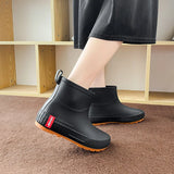 Winter Woman Warm Rain Shoes Rubber Boots Female Warmed Galoshes with Fur Ankle Rainboots Waterproof Garden Water Boots Footwear