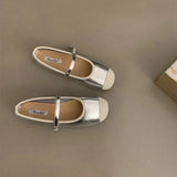 Designer Silvery Women Ballet Flats Fashion Ladies Casual Soft Sole Flats Spring Women's Comfort Shallow Ballerina Shoes