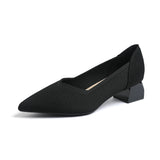 Chaussures à talons hauts pour femmes, pointures 42/43, tendance, pointues, antidérapantes, semelles en caoutchouc, tricotées et respirantes, nouvelle collection 2025