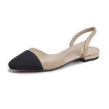 Big Size 45 Women Slingbacks Shoes High Heels Thick High Heel Leather Mixed Colors Pumps Ladies