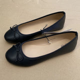 Aneikeh Gold Silver Fashion Flats Luxury Women Ballerinas Round Toe Bowtie Slip on Comfort Loafers Ladies Casual Mules Shoes