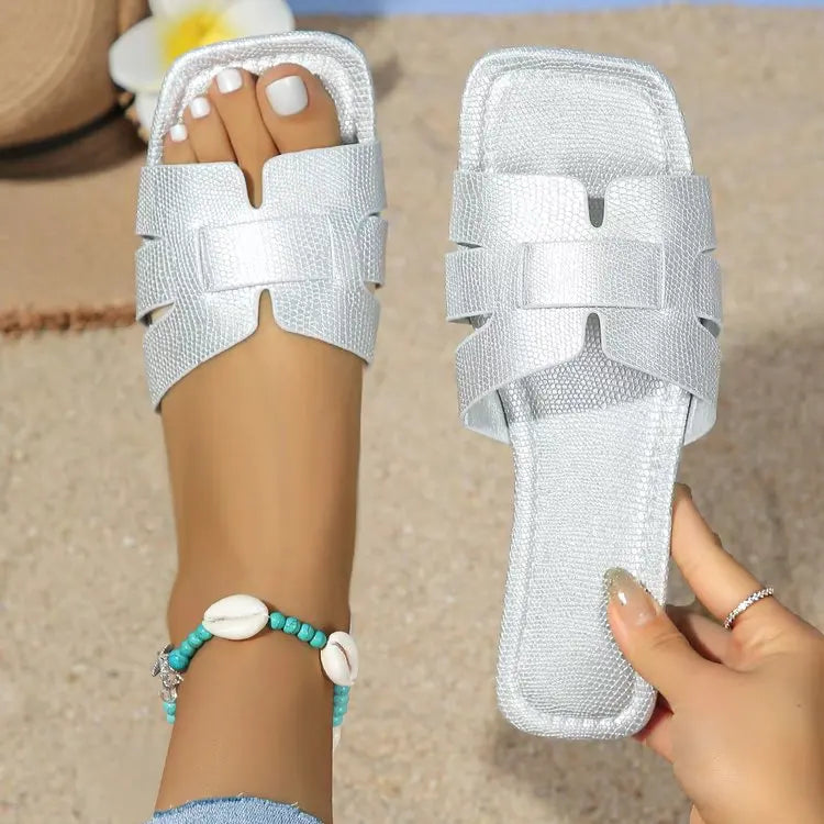 Women's non-slip flats, peep-toe beach sandals, sexy fashion design, new for summer 2023 zapatos de mujer