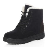 Women's Boots 2024 Winter Boots With Fur Low Heels Snow Boots Ankle Bota Feminina Platform Booties For Women Winter Shoes Heeled