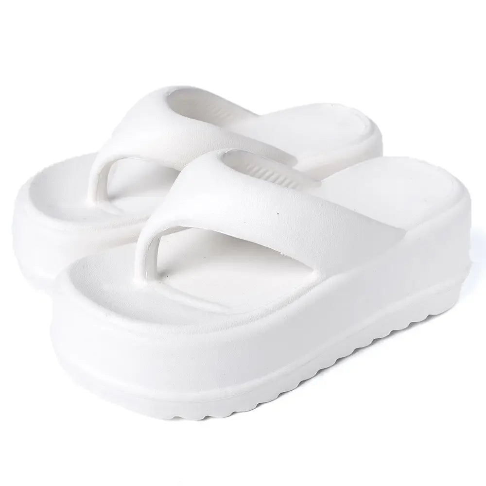 Women's Flip Flops Summer 2023 New In Platform Slippers EVA Casual Beach Slides Woman Comfort Female Flipflop Heeled Sandals