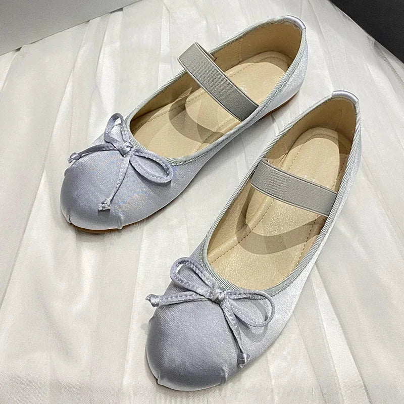 Women Flats Mary Janes 2025 Casual Rhinestones Spring Fashion Female Shoes Ballet Flat Slides Ladies Outside Sandals Footwear