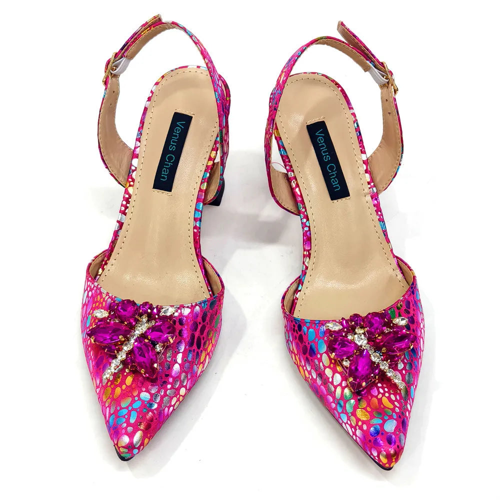 Italian Design African Ladies Party Shoes and Bag Nigerian Fashion Lace Mini Bags and High Heel Pointed Shoes