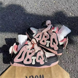 2023 New Style Pink Cute Women's Shoes Letter Versatile Kawaii Women Shoes Little Girl Pink Wear-resistant Sneakers