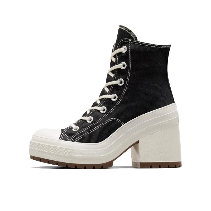 Women Platform Sneakers Canvas Shoes Personalized Luxry Heels Skateboard Lace Up Casual Fashion Outdoor Sneakers Plus Size 36-42