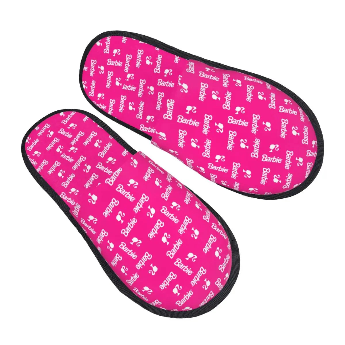 Custom Barbie Memory Foam Slippers Women Comfy Warm House Slippers