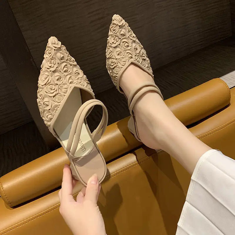 Sandals Jelly Job Slides Mules Summer Pointed Toe Shoes For Women 2024 Black Woman Slippers Stylish Low Price Y H Sandal B