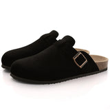 Litfun Sabots classiques en liège pour femmes et hommes Mules à semelle intérieure en liège pour hommes Chaussons de plage confortables Chaussures à enfiler Sandales de soirée