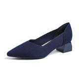 Chaussures à talons hauts pour femmes, pointures 42/43, tendance, pointues, antidérapantes, semelles en caoutchouc, tricotées et respirantes, nouvelle collection 2025