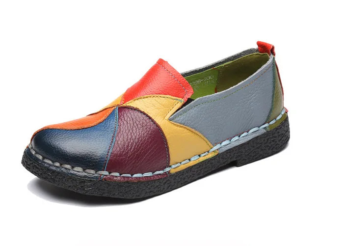 Women's Ethnic Style Flats Autumn New Plus Size Shoes Retro Soft Bottom Round Head Lightweight Loafers Sapato Femininos