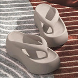 Chaussons à semelles épaisses de 7,0 cm, hauteur surélevée, pour femmes, à porter à l'extérieur, pour l'été 2024, pour la maison, la plage