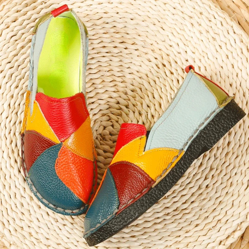 Women's Ethnic Style Flats Autumn New Plus Size Shoes Retro Soft Bottom Round Head Lightweight Loafers Sapato Femininos
