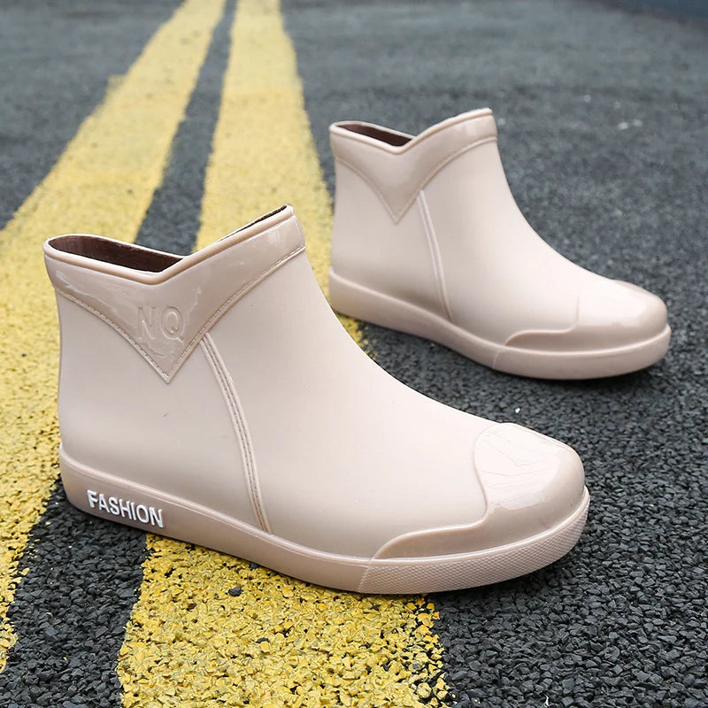 Adult， Women's， Fashionable， Wear-resistant ，Rain Boots ，Women's Four-season Outdoor Waterproof Shoes Women's Rubber Shoes Sweet