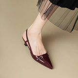 Pointed Toe Sexy Mid Heels Party Shoes Women Sandals Designer Summer Brand Pumps Slingback Casual Shoes Dress Slippers