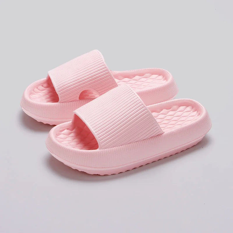 Women Thick Platform Cloud Slippers Eva Cfortable Non-Slip Home Slides Women Summer Lightweight Soft Sole Sandals Flip Flops