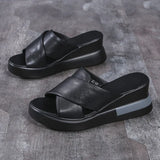Comfortable Fashion Muffin Thick Bottom Slope Heel Women's Sandals Back Empty Snap Sandals Large Size Light Sandals 2023