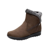 Winter Boot Women Non Slip Plush Snow Boots Zipper Fashion Comfort  Ankle Boot Sizes 35-43 2025 New Couples Platform Short Boots