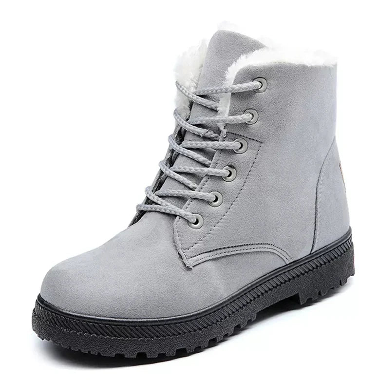 Women's Boots 2024 Winter Boots With Fur Low Heels Snow Boots Ankle Bota Feminina Platform Booties For Women Winter Shoes Heeled