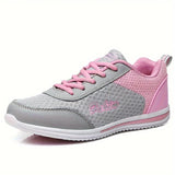 Breathable 2024 New Sneakers For Women Fashion Solid Color Soft Women Sneakers Mesh Fabric Lace Up Female Footwear Ladies Shoes