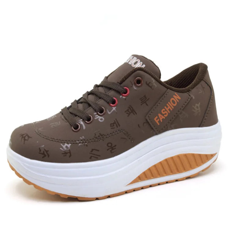 Chaussures de course confortables à lacets et plateformes pour femmes, chaussures décontractées vulcanisées, collection automne 2023