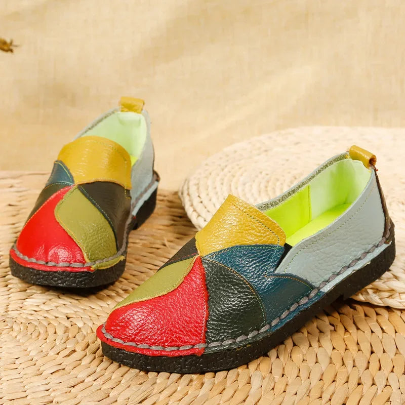 Women's Ethnic Style Flats Autumn New Plus Size Shoes Retro Soft Bottom Round Head Lightweight Loafers Sapato Femininos