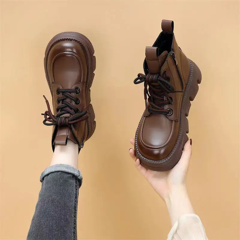 Med Heel Boots Women's Rubber Shoes Rain Flock PU Sewing Hoof Women's Rubber Boots Rain Med PU Flock Sewing Hoof