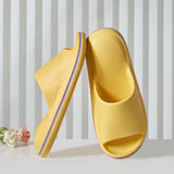 Non-slip Bathroom Slippers Women Summer EVA Ladies Shoes Solid Color Neutral Slipper 2024 Solid Color Flat Sandals New Pantuflas