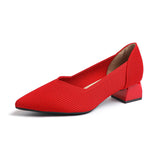 Chaussures à talons hauts pour femmes, pointures 42/43, tendance, pointues, antidérapantes, semelles en caoutchouc, tricotées et respirantes, nouvelle collection 2025
