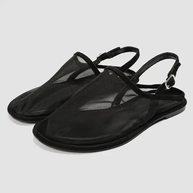 zapatos mujer 2024 tendencia Mesh Casual Sandals Flat Bottom Sandals Fashion Slip-On Shoes for Women Solid Women's Sandals Sanda