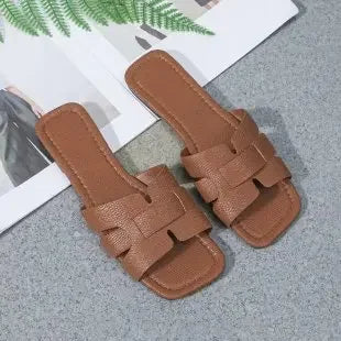 Women's non-slip flats, peep-toe beach sandals, sexy fashion design, new for summer 2023 zapatos de mujer