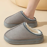 Plattform Flauschige Hausschuhe Frauen Haus Wohnungen Mode Plüsch Winter Designer Schuhe Damen Hause Elegante Casual Schuhe Große Größe