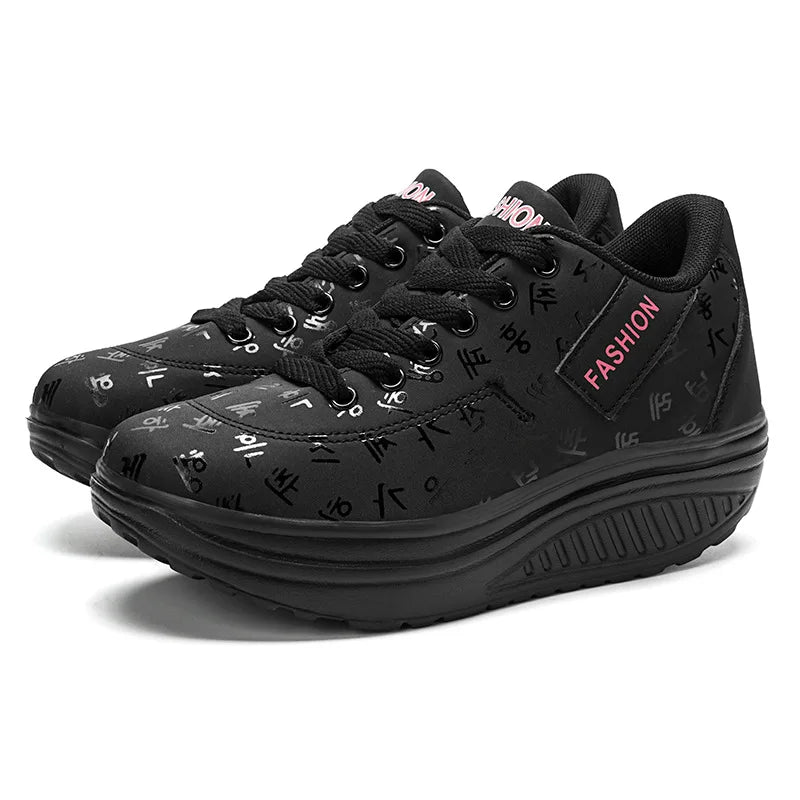 Chaussures de course confortables à lacets et plateformes pour femmes, chaussures décontractées vulcanisées, collection automne 2023