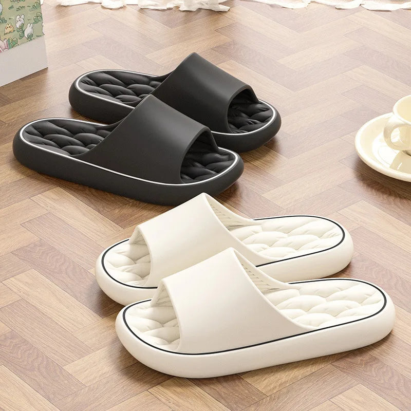 2024 Women Home Shoes Platform Slipper Summer Beach Flip Flops Women EVA Soft Sole Flat Shoes Mute Non-slip Slides Beach Sandal