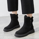 2025 Winter Damenstiefel Plüsch Warme Schneestiefel Mode High Top Baumwollstiefel für Frauen Quaste Reißverschluss Ankle Boot Botas De Mujer